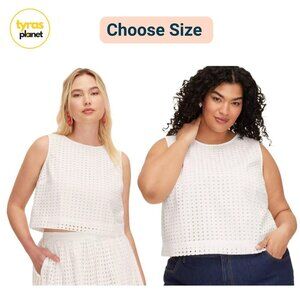 Size L | Women's Eyelet Shell Tank Top - kate spade NYx Target White